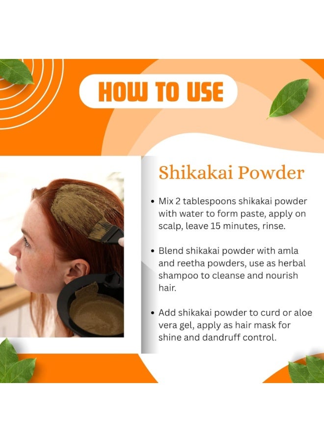 Brijbooti Organic Shikakai Powder for Hair Pack -(200 Gr) | Excellent Hair Conditioner & Cleanser | 100% Pure & Natural Shikakai Powder - Image 2